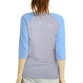thumbnail image 3 of TheLovely Women's Round Neck Raglan 3/4 Sleeve Baseball Tee Shirts Jersey Top, 3 of 3