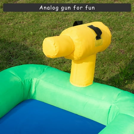 costway inflatable moonwalk slide bounce house with storage bag