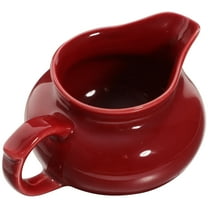 YUNLIGHTS Ceramic Milk Jug Cup Gravy Boat Large Gravy Boat with Saucer Cream Car Red 12.00X9.00X6.00CM