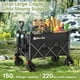 thumbnail image 4 of Carrito plegable Blomoba de 150 L con ruedas más anchas, negro, 4 of 9
