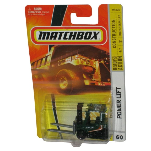 Matchbox Construction 4/7 (2007) Green Power Lift Toy Vehicle #60