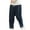 Navy, variant on Zkozptok Men's Cotton Pants Casual Sport Wide Leg Sweatpants with Pockets Lightweight Drawstring Trousers with Pockets