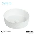 thumbnail image 2 of Karran Usa VC-424-WH Valera 14-1/4" Circular Vitreous China Vessel Bathroom Sink - White, 2 of 5
