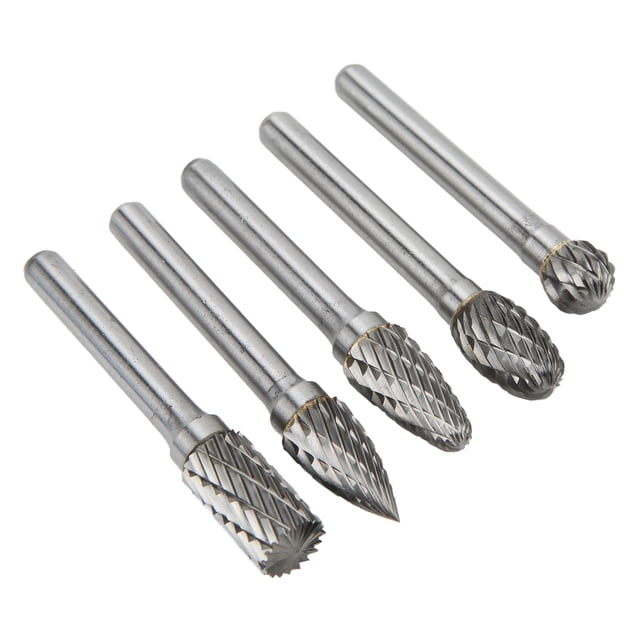 File, High Hardness Tungsten Carbide Burr Set 5pcs 6x10mm Durable For Automobile For Aviation For Machinery ADEFG
