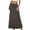 Brown, variant on RUTAYY Women Casual Ruched Stretchy High Waist A-Line Skirt Flared Midi Skirt Solid Color Flowy Swing Skirts
