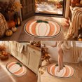 thumbnail image 6 of Trovenix Halloween Fall Thanksgiving Bath Mat Pumpkin Shaped Absorbent Non Slide Soft Doormat for Entryway Decor, 6 of 7