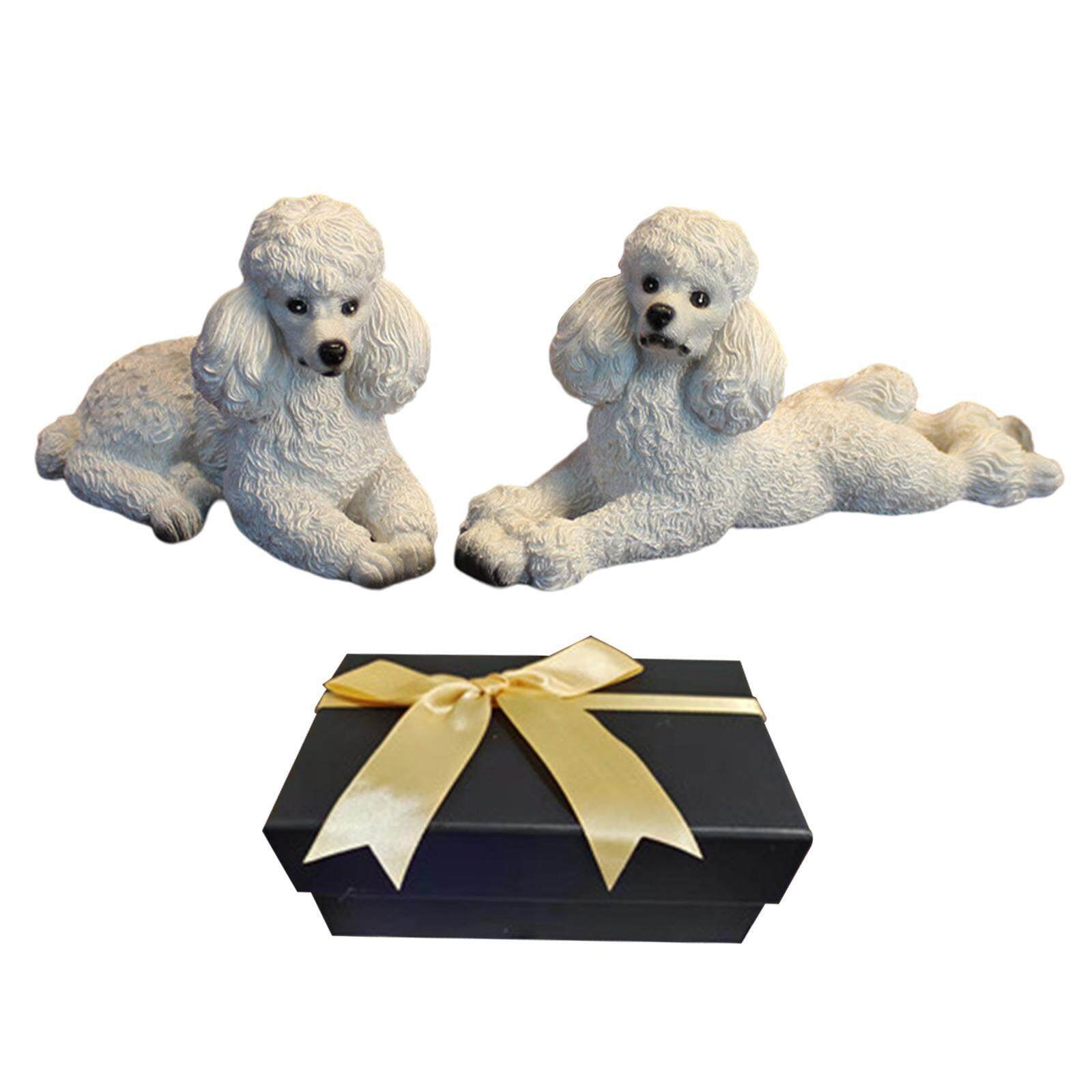Xingzhi Poodle Dog Statue Animals Figurine Living Room Office
