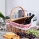 thumbnail image 4 of Cesta de picnic de mimbre estilo país con tapa y mango Afortunado Sencillez, 4 of 5