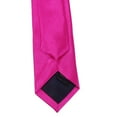thumbnail image 3 of Corbata unisex informal, delgada y estrecha - Rosa chicle liso, 3 of 5