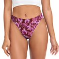thumbnail image 1 of Balery Orchids Flowers Tangas de Algodón para Mujer con Estampado – Ropa Interior Sexy, Transpirable, G-string-3X-Large, 1 of 6