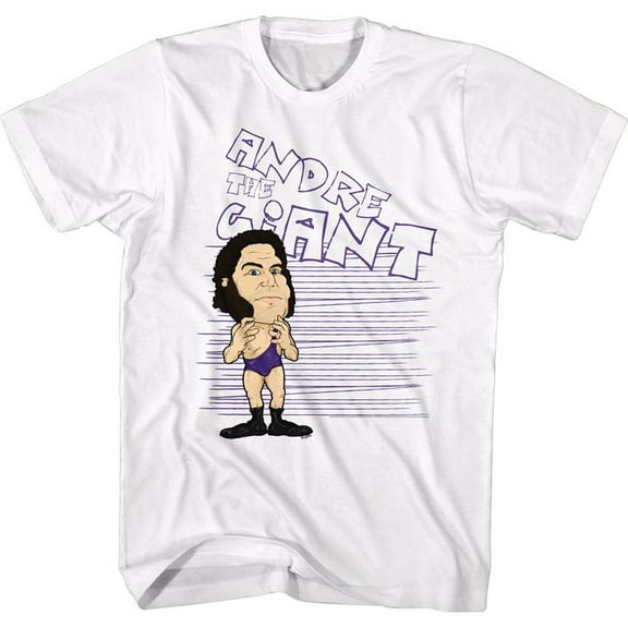 Andre The Giant Big Purp White Adult T-Shirt 4Xl