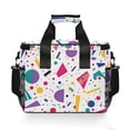 thumbnail image 7 of FORMRS Insulated Cooler Bag 24 Cans Capacity Soft Leakproof Lunch Box with Side Pockets, Retro Round, 7 of 7