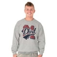 thumbnail image 4 of Father's Day No.1 Dad Worlds Greatest Men's Crewneck Sweatshirt Brisco Brands M, 4 of 6