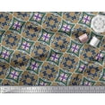 thumbnail image 3 of Soimoi Georgette Viscose Fabric Check & Geometric Print Fabric by The Yard 42 Inch Wide, 3 of 5