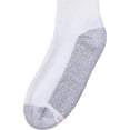 thumbnail image 2 of Hanes Men's Performance Crew Socks, 6-Pair Pack Shoe Sizes 6-12 White, 2 of 4
