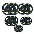thumbnail image 1 of HAJEX Olympic Rubber Tri-Grip Plates Set 2 inch - 231LB Set - ( 5.5LB, 11LB, 22LB, 33LB, & 44LB), 1 of 6