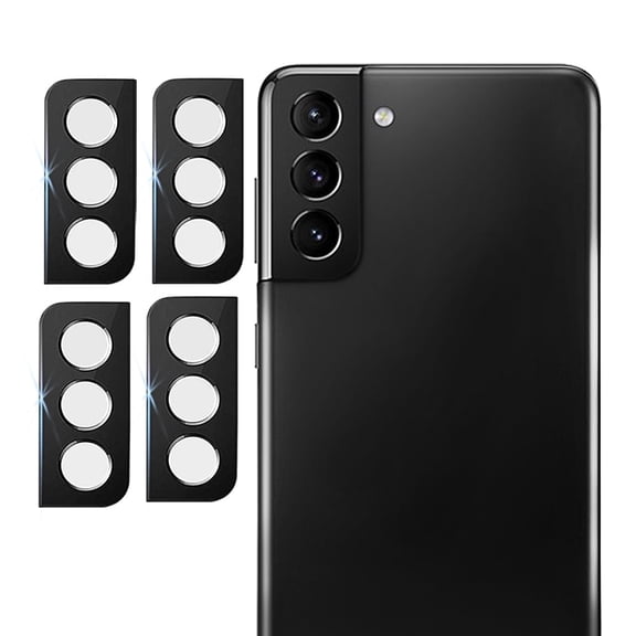 UZWZW (4 Pack) Tempered Glass Camera Lens Protector for Samsung Galaxy S21 / S21 Plus 5G (6.2 inch)