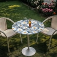 thumbnail image 3 of SEANATIVE Cocktail Table Covers 24'' Diameter Washable Round Table Cloth Cocktail Table Top Cover with Elastic Fit Highboy Tablecloths for Event Graduation Party, Daisy Pattern, 3 of 7