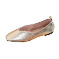 thumbnail image 2 of Hinvhai Womens Square Toe Ballet Flats Dress Shoes for Women Dressy Comfortable Slip On Flats Shoes Casual Gold 6.5(38), 2 of 9