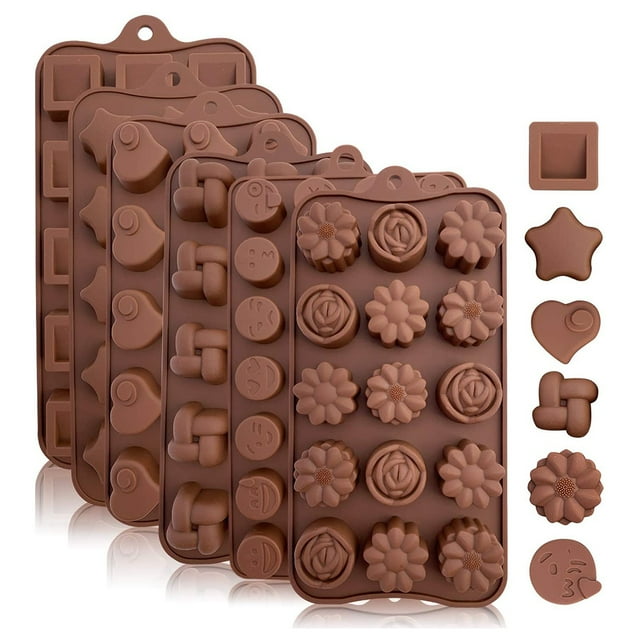 AUPERTO DIY Silicone Candy Molds Easy To Use and Clean Chocolate