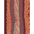 thumbnail image 1 of Vickerman Q174216 4 in. x 5 Yard Dark Blue Feather Red Fuzzy Snow Ribbon, 1 of 1