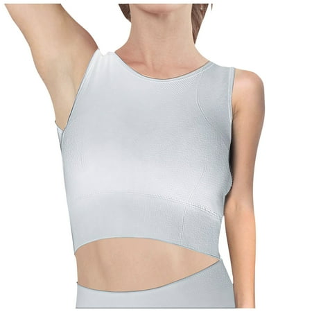 

Youmylove Ladies Cross Back No Steel Ring Outdoor Indoor Running Yoga Bra Vest Top Blouse Female Lingeries