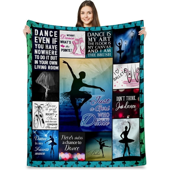 Dance Gifts for Teen Girls, Dance Recital Gifts Blanket Women, Birthday Gifts for Dancer/Dance Teacher/Dance Lover, Ballet Dance Teacher Appreciation Gifts Throw Blankets