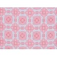 thumbnail image 2 of Zelouf Lace Medallion On Cotton Lawn  , Sewing, DIY, Crafts Fabric by the Yard, 418 Turq/coral, 7 Yard, 2 of 2
