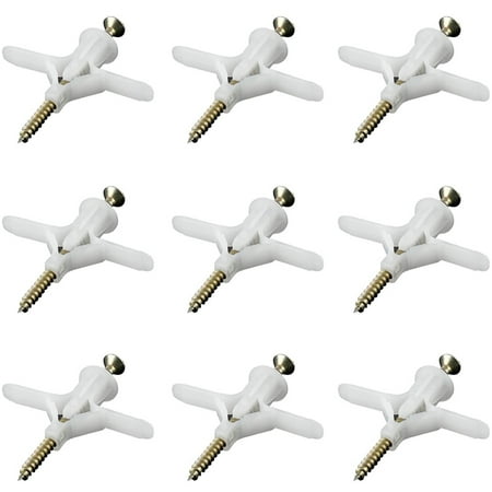

100 Sets of Plasterboard Anchors Plastic Expansion Pipes Pipe Wall Anchors Expansion Plugs with Head Screw