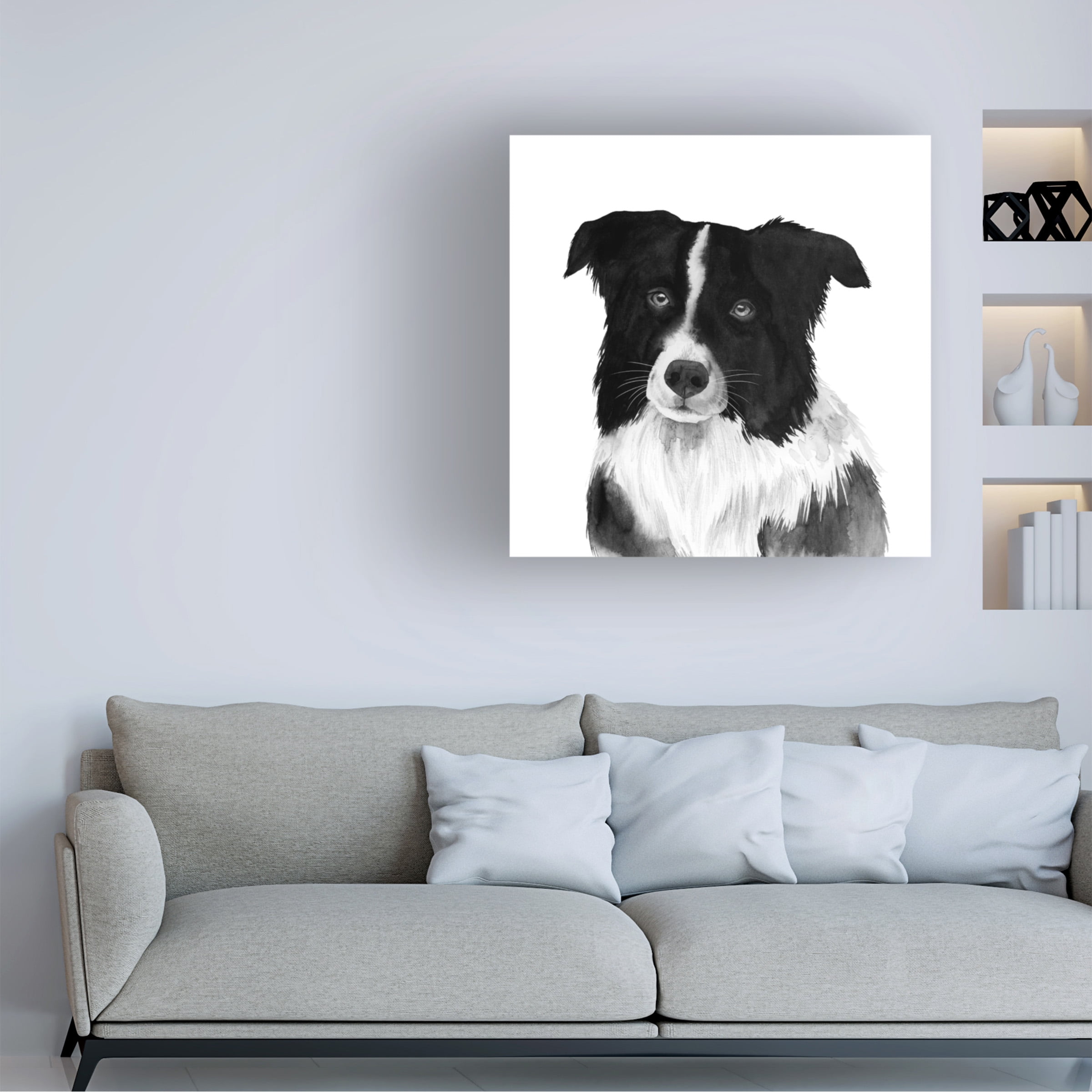 Grace Popp 'Border Collie II' Canvas Art