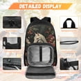 thumbnail image 3 of Yspwyqan Girls Backpack Lunchbox Set, Rose White Horse Backpack Set for Kids 4Pcs, Large Capacity Fits 14" Laptop Bags Double Zipper Front Pocket for Elementary Travel Daypack, 3 of 7