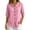 *Pink, variant on VBVC Women's Cotton Linen Button Down Shirt , Ladies' Peter Pan Collar Short Sleeve Blouse , Casual Summer Work Tops For Women, S-2XL