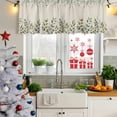 thumbnail image 5 of Eucalyptus Curtain Valances for Windows, Kitchen Valance Window Treatments Panel 2 Pack, Sage Green Farmhouse Leaf Pastoral Plant Rod Pocket Short Curtains for Bathroom Bedroom 54 x 18 Inch, 5 of 8