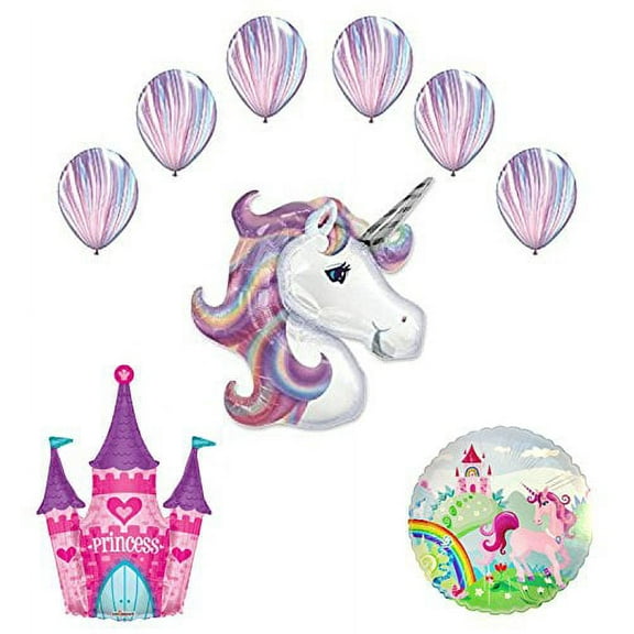 Unicorn Party Supplies Princess Castle Balloon Bouquet Decorations