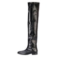 thumbnail image 2 of YDN Women Fashion Winter Over The Knee Boots Round Closed Toe Flat Heel Riding High Boots Pull On Warm Outfit Shoes Size 9.5 Black, 2 of 4