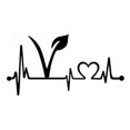 thumbnail image 2 of Walbest Universal Car Stickers - Vegan Vegetarian Heartbeat Lifeline Auto Vehicle Decal Decor, 2 of 4
