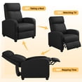 thumbnail image 4 of Renwick Fabric Push Back Theater Recliner Chair with Footrest for Livingroom, Black, 4 of 10
