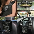thumbnail image 3 of Jeiento Dragonfly Boho Floral 15 Pcs Car Seat Cover Set with 1 Rear View Mirror Cover 2 Coasters 1 Garbage Bin 1 Keychain 1 Air Vent Phone Holder 1 Steering Wheel Cover 4 Car Seatbelts for Women, 3 of 6