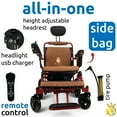 thumbnail image 4 of Majestic Buvan Electric Wheelchair, Folding Lightweight Wheelchairs, Motorized Wheel Chair, 17.5″ Wide Seat, 20AH Battery 17+ Miles Range, 310 Lbs Weight Capacity, 4 of 6