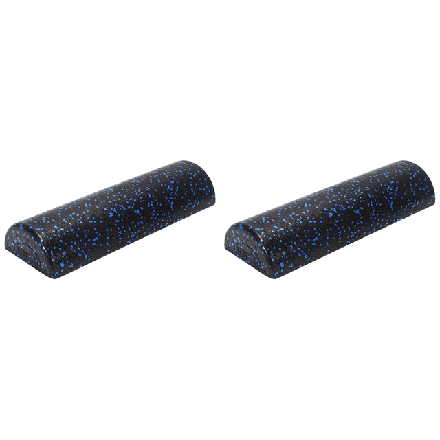 Rodillera semicircular para yoga, herramienta de relajación muscular (45 cm, negro)