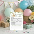 thumbnail image 3 of SAFARI ANIMALS Prediction and Advice Cards - Pack of 25 - Country JUNGLE THEME Baby Shower Games, Wishes for New Parents Mom & Dad to be Mommy & Daddy Message Shower Activity Keepsake G550-PDAV, 3 of 7