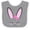 Heather and White, variant on Inktastic Easter Bunny Girl Face Boys or Girls Baby Bib