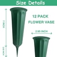 thumbnail image 2 of Plastic Cemetery Vases with Spikes 12 Pack Memorial Flower Vase Cemetery Decorations for Grave Decorations for Cemetery Vases for Flowers Plastic Vases for Flowers Cemetery Flowers for Grave Vase, 2 of 6
