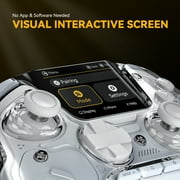 FIEHDUW Manba One Interactive Screen Wireless Gamepad, Hall Joystick, Rgb Lighting, Compatible with Steam Deck/PC/Switch/iOS/Android, White