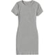 thumbnail image 1 of Vestido de manga corta para mujer, casual, básico, entallado, playera, mini vestidos Gris claro M Gris claro M Xishao ropa, 1 of 2