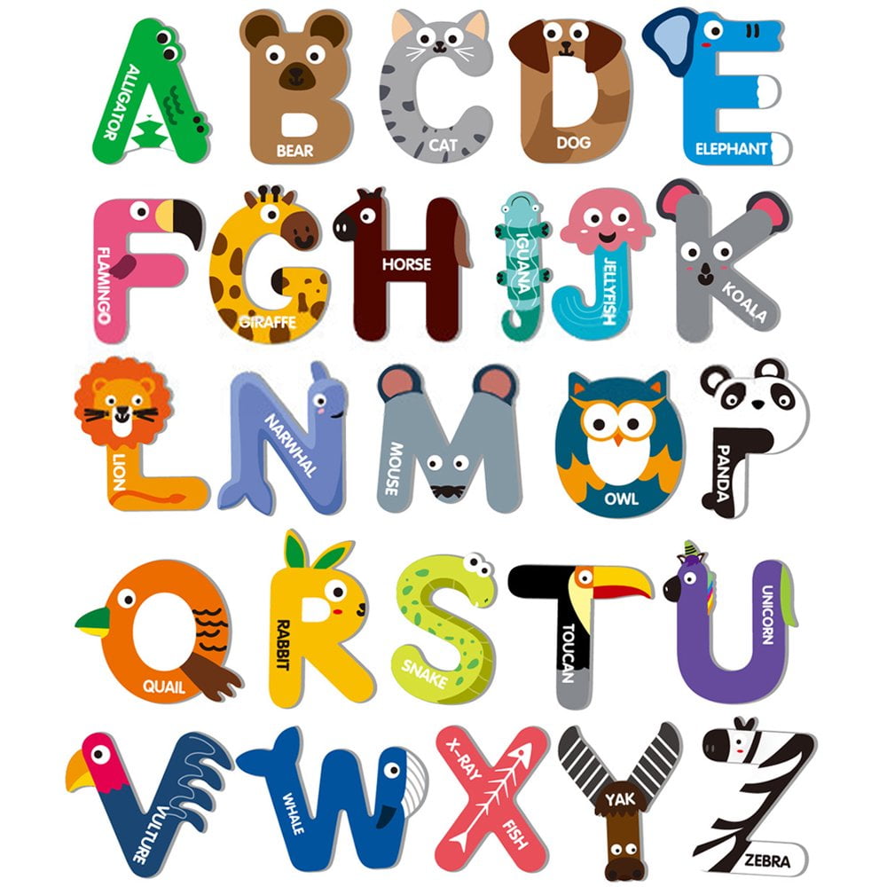 26 Pcs Lettres Magnétiques pour Réfrigérateur Jouets Amusants Animaux de Dessin Animé Lettres Magnétiques Majuscules Apprentissage Préscolaire Jeux 26 Pcs Lettres Magnétiques pour Réfrigérateur Jouets Amusants Animaux de Dessin Animé Lettres Magnétiques Majuscules Apprentissage Préscolaire Jeux