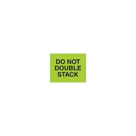 UPC: 0848109055879 | Box Partners DL1627 8 x 10 in. Do Not Double Stack Labels Fluorescent Green