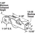 thumbnail image 4 of G.A.S Hardware Roller Assembly for Sliding Door, Tandem Roller Replacement, 1 ¹/₄" Precision Bearing Wheels, 4 of 7