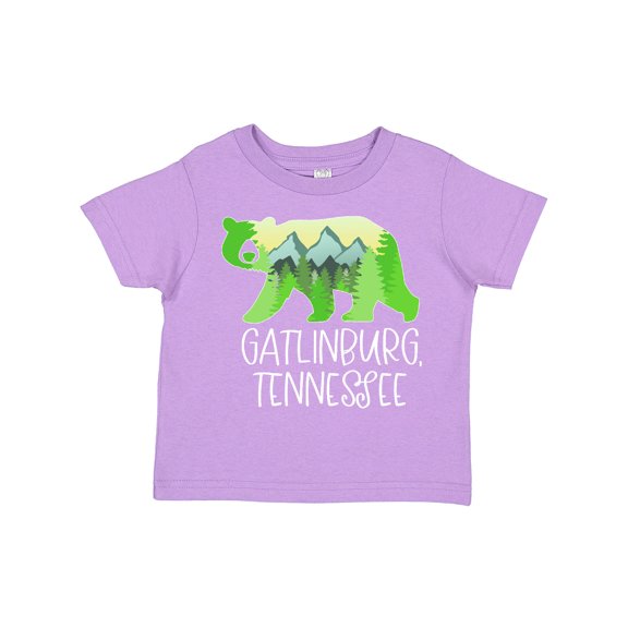 Inktastic Gatlinburg, Tennessee- Mountains and Bear Shape Boys or Girls Toddler T-Shirt