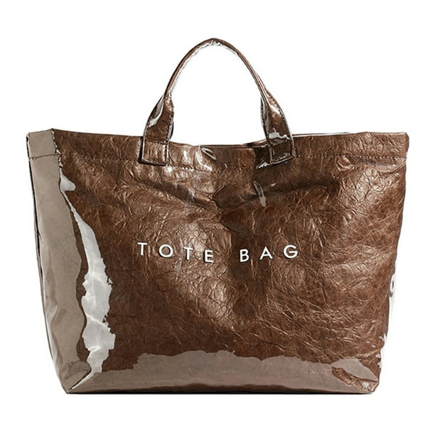 Bolso Mano para Mujer Y Hombre Con Bolsillo Interior Compras (café)